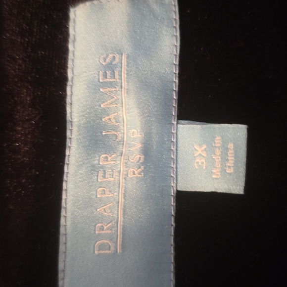 DRAPER JAMES BRAND WOMEN'S PLUS SIZE BLACK VELVET FRONT BUTTON BLAZER SIZE 3X - Picture 3 of 14